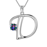 Women Letter D Initial Necklaces Sterling Silver - Necklaces - Aurora Tears Jewelry